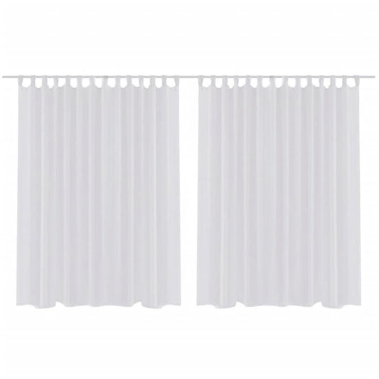 Glasgordijn 290 X 175 Cm Wit 2 Stuks