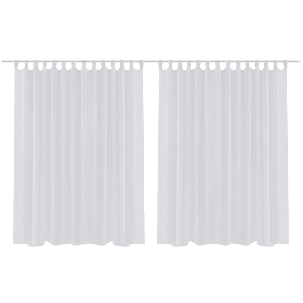 Glasgordijn 290 X 225 Cm Wit 2 Stuks