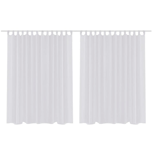 Glasgordijn 290 X 225 Cm Wit 2 Stuks