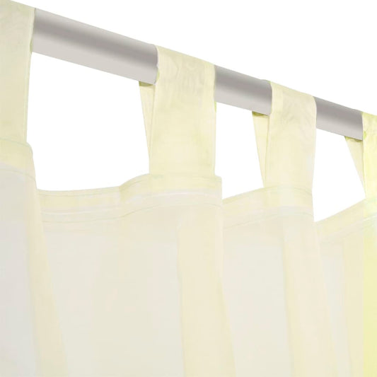 Glasgordijn 290 X 175 Cm Crème 2 Stuks