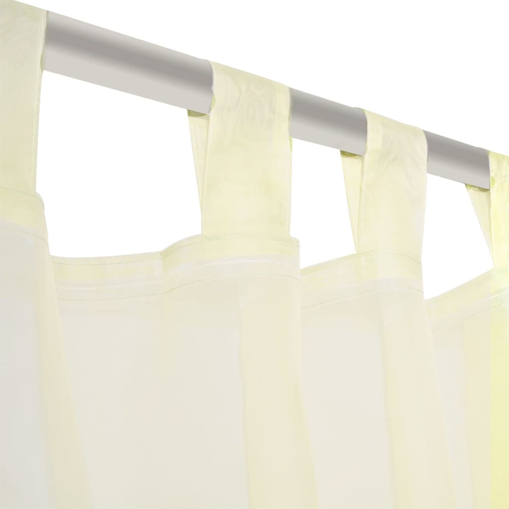 Glasgordijn 290 X 225 Cm Crème 2 Stuks
