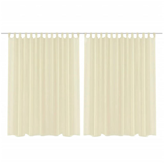 Glasgordijn 290 X 245 Cm Crème 2 Stuks