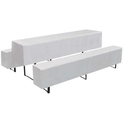 Hoezen Voor Biertafel En Banken Wit 3 Stuks 225 X 70 X 35 Cm