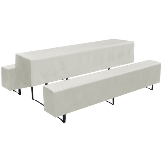 Hoezen Voor Biertafel En Banken Crème 3 Stuks 225 X 70 X 35 Cm