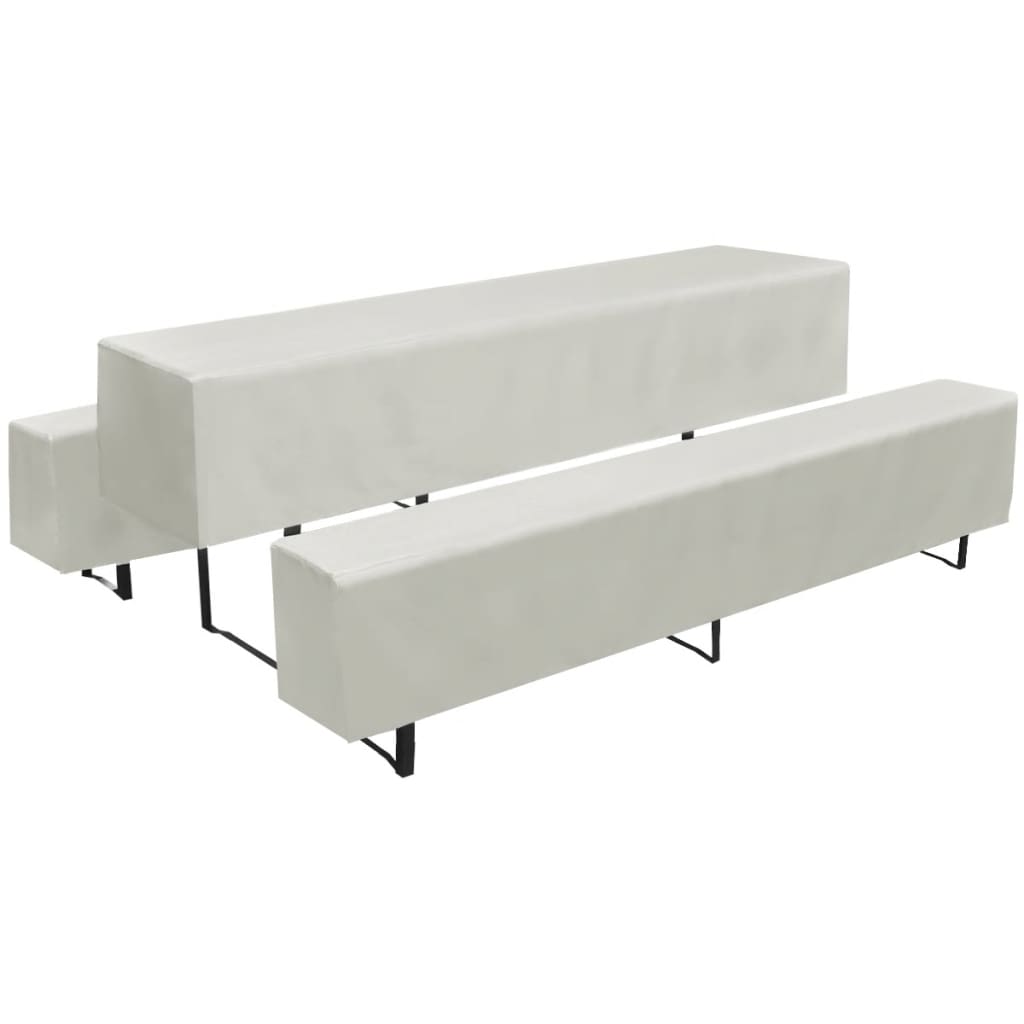 Hoezen Voor Biertafel En Banken Crème 3 Stuks 225 X 70 X 35 Cm