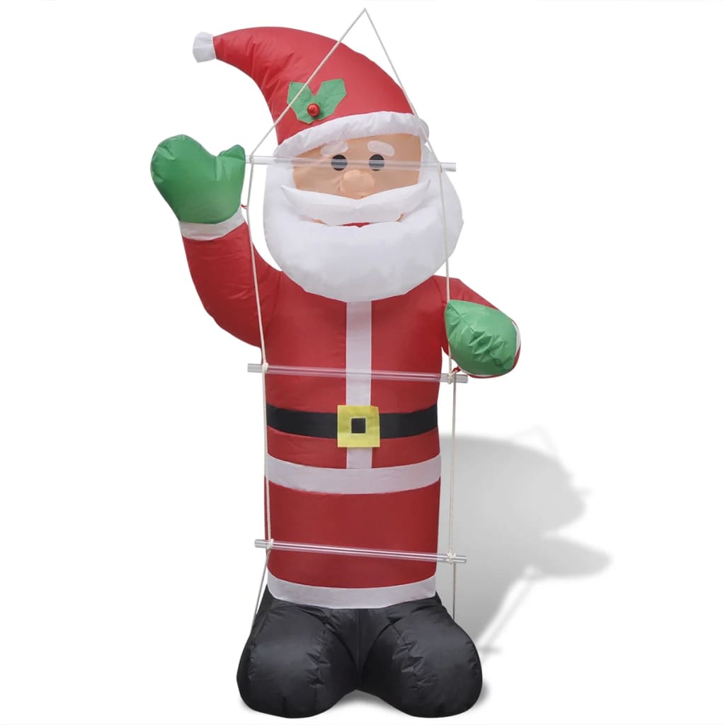 Opblaasbare Kerstman Met Ladder 120 Cm