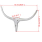 242336 Wall Mounted Aluminium Bull’s Head Decoration Silver 72 Cm