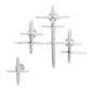 2 Wandkapstokken Aluminium Zilverkleurig