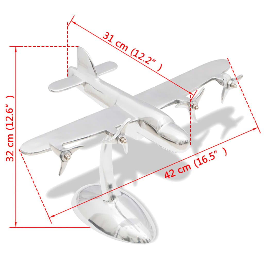 Aluminium Tafeldecoratie Modelvliegtuig