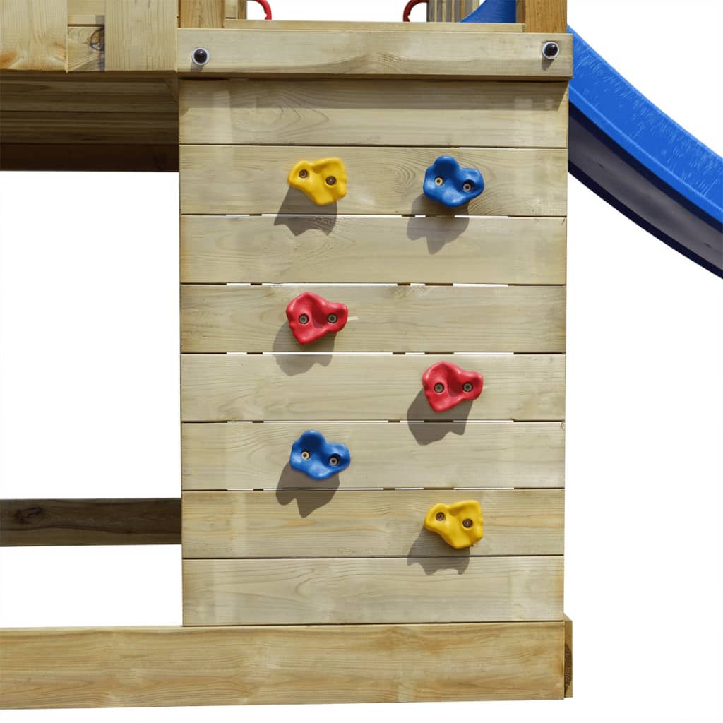 Speeltoestel Hout Met Trap, Glijbaan En Schommels 557 X 280 X 271 Cm