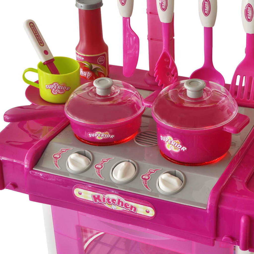 Kinderspeelkeuken Met Licht- En Geluidseffecten Roze