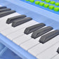 Speelgoedkeyboard Met Krukje/Microfoon En 37 Toetsen Blauw