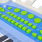 Speelgoedkeyboard Met Krukje/Microfoon En 37 Toetsen Blauw