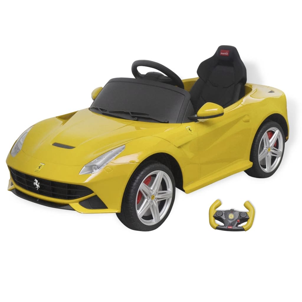 Loopauto Ferrari F12 Geel 6 V Met Afstandsbediening