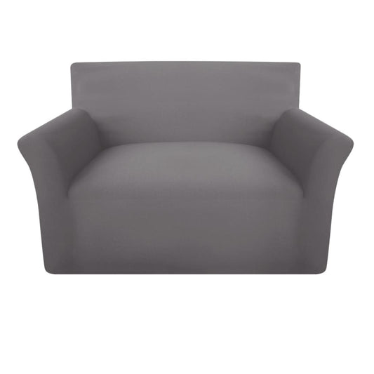 131025  Stretch Couch Slipcover Grey Cotton Jersey