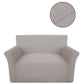 131028  Stretch Couch Slipcover Beige Cotton Jersey