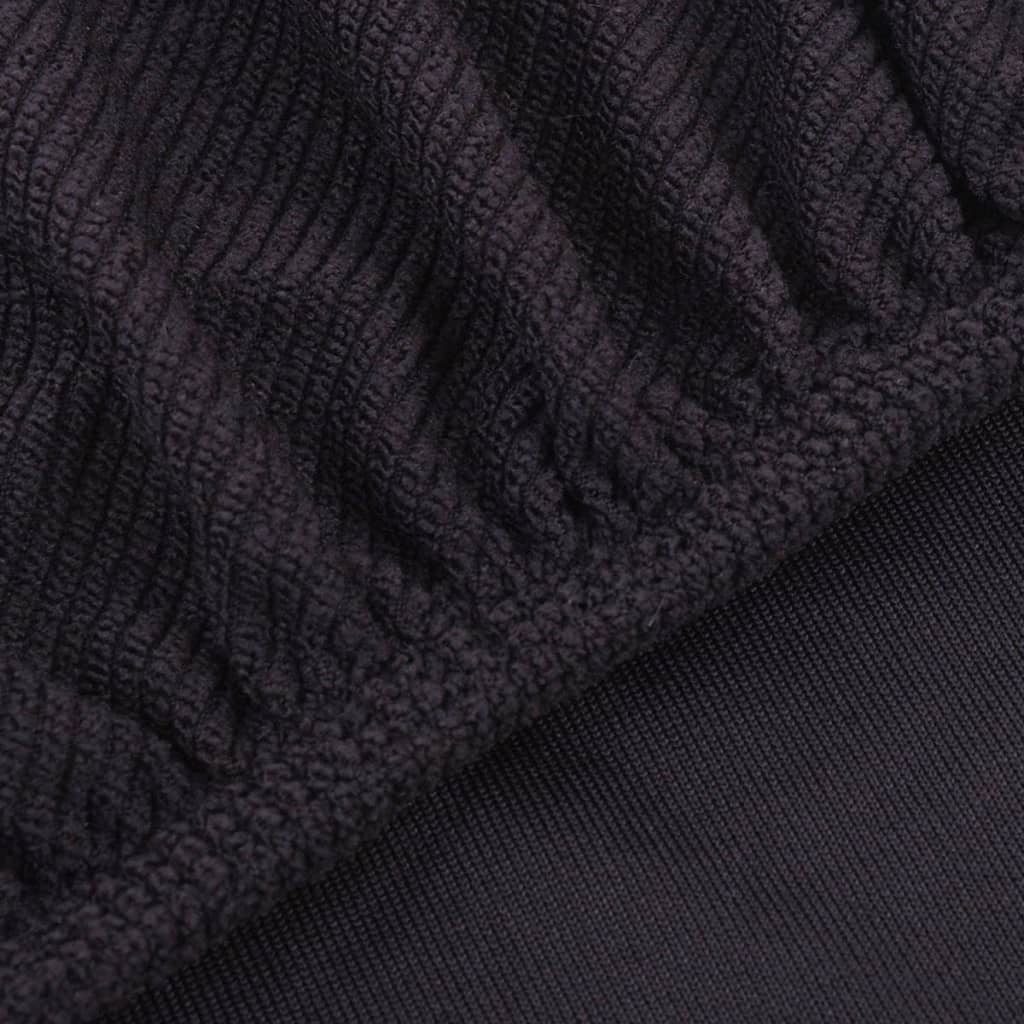 Bankhoes Stretch Polyester Ribstof Bruin