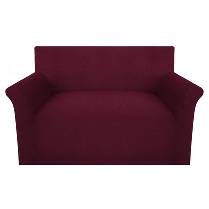 Bankhoes Stretch Polyester Ribstof Bordeauxrood