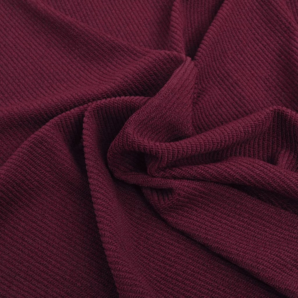 Bankhoes Stretch Polyester Ribstof Bordeauxrood