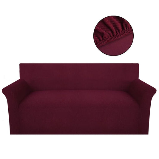 Bankhoes Stretch Polyester Ribstof Bordeauxrood