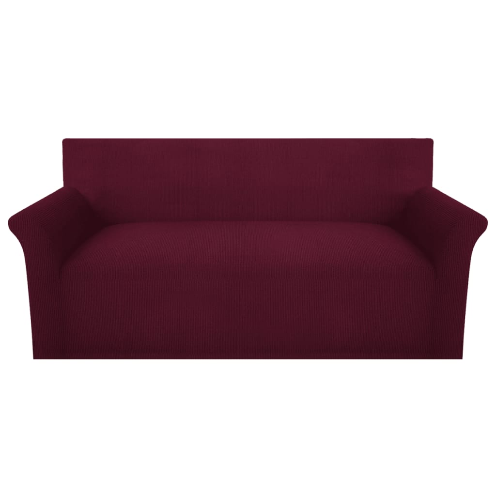 Bankhoes Stretch Polyester Ribstof Bordeauxrood