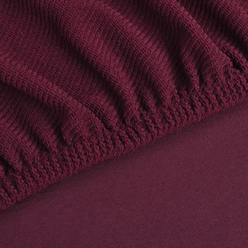 Bankhoes Stretch Polyester Ribstof Bordeauxrood