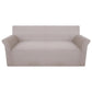 Bankhoes Stretch Polyester Ribstof Beige