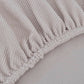 Bankhoes Stretch Polyester Ribstof Beige