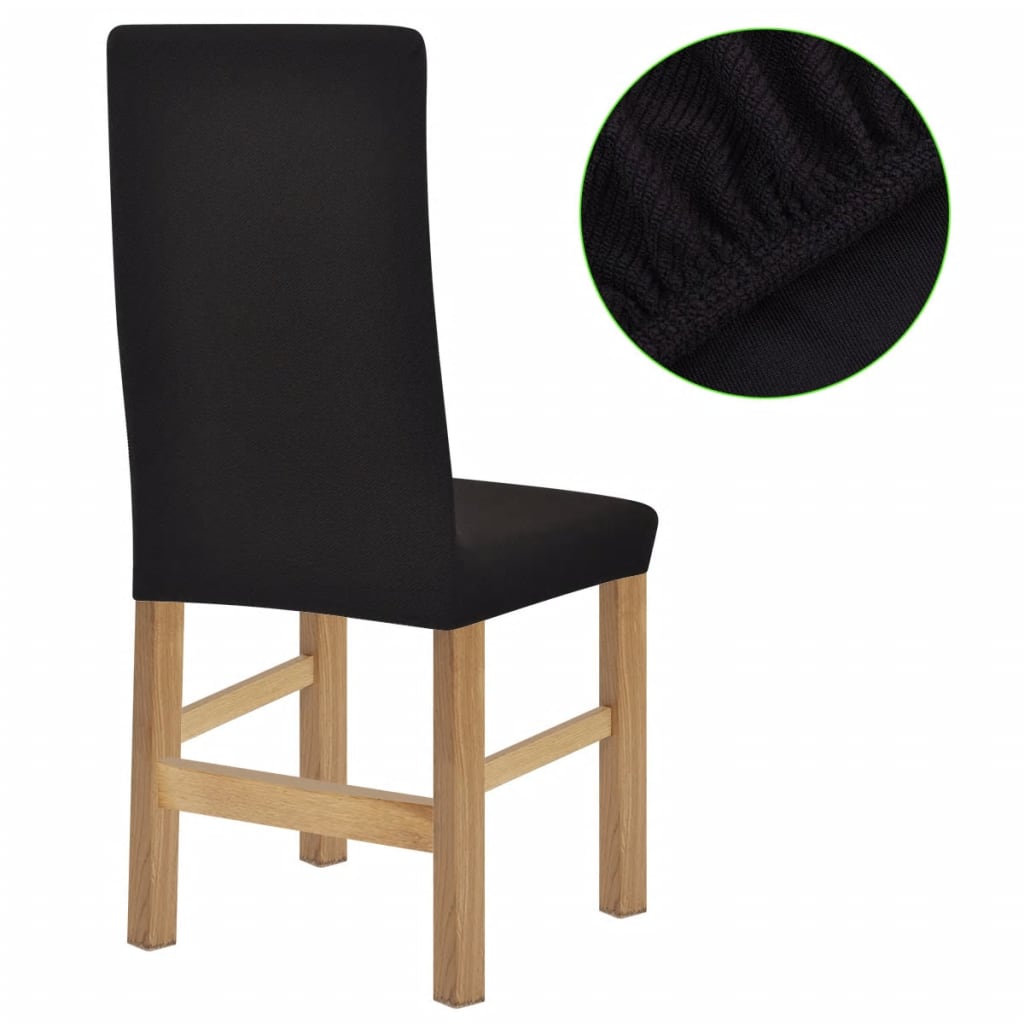 Stoelhoezen Stretch Polyester Ribstof Bruin 6 St