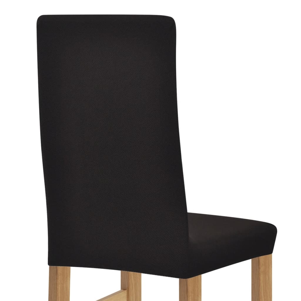 Stoelhoezen Stretch Polyester Ribstof Bruin 6 St
