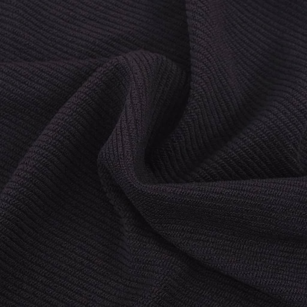 Stoelhoezen Stretch Polyester Ribstof Bruin 6 St