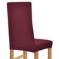 131043  Stretch Chair Covers 6 Pcs Burgundy Polyester Rib Fabric