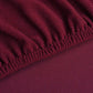 131043  Stretch Chair Covers 6 Pcs Burgundy Polyester Rib Fabric