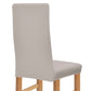 Stoelhoezen Stretch Polyester Ribstof Beige 6 St