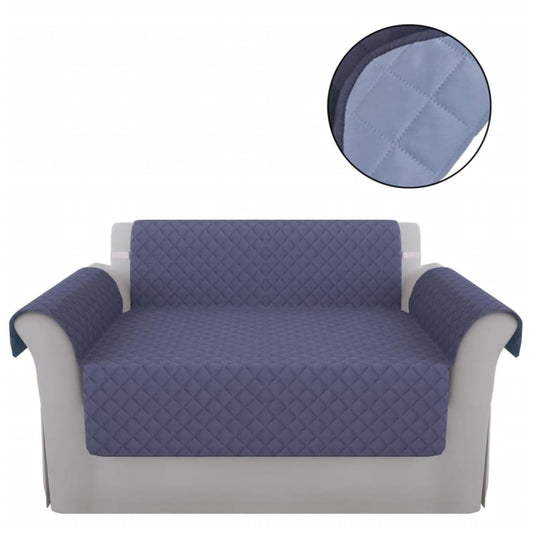 131053  Couch Protector Blue And Light Blue Microfibre