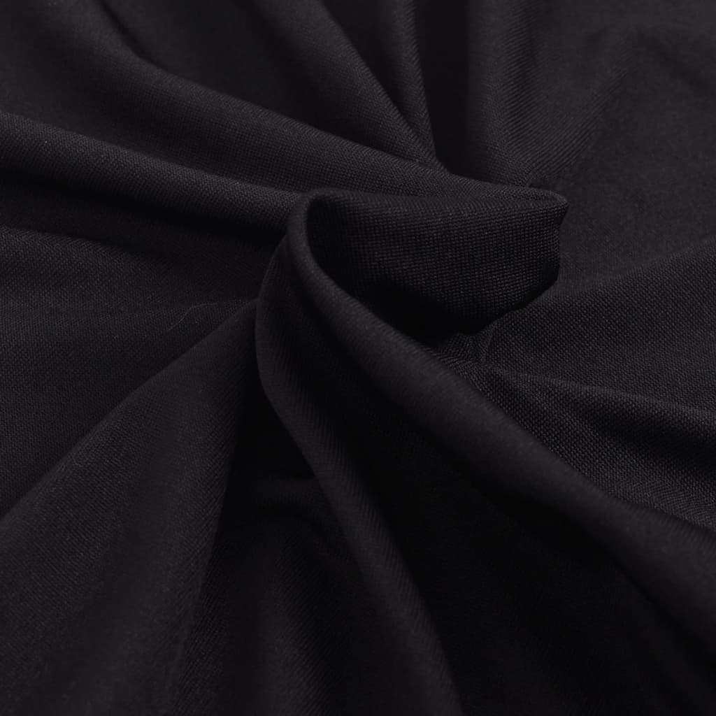 131079  Stretch Couch Slipcover Black Polyester Jersey