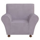 131085  Stretch Couch Slipcover Grey Polyester Jersey