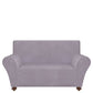 131086  Stretch Couch Slipcover Grey Polyester Jersey
