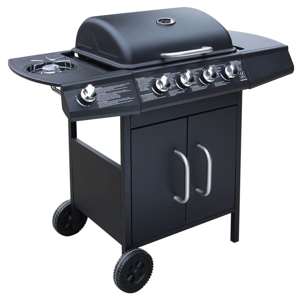 Gasbarbecue 4+1 Kookzone Zwart