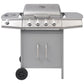 Gasbarbecue 4+1 Kookzone Zilver