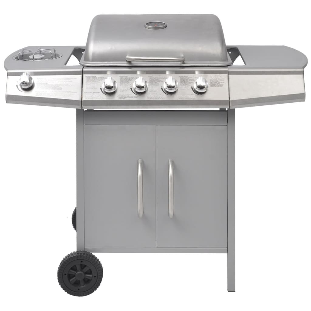 Gasbarbecue 4+1 Kookzone Zilver