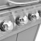 Gasbarbecue 4+1 Kookzone Zilver