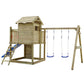 Speelhuis Met Ladder, Glijbaan En Schommels 557X280X271 Cm Hout