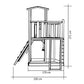 Speelhuis Met Ladder, Glijbaan En Schommels 557X280X271 Cm Hout