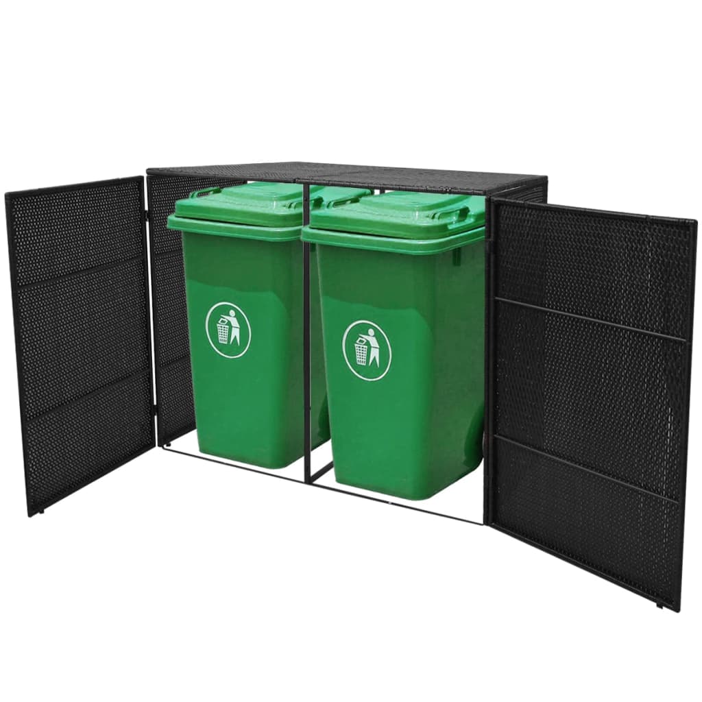 Containerberging Dubbel 240 L Rattan Zwart