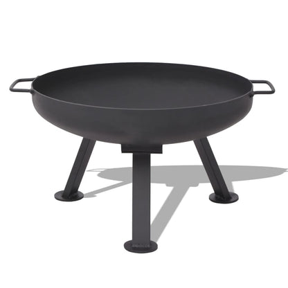 Vuurkorf Rond Staal 60 Cm Zwart