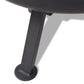 Vuurkorf Rond Staal 60 Cm Zwart