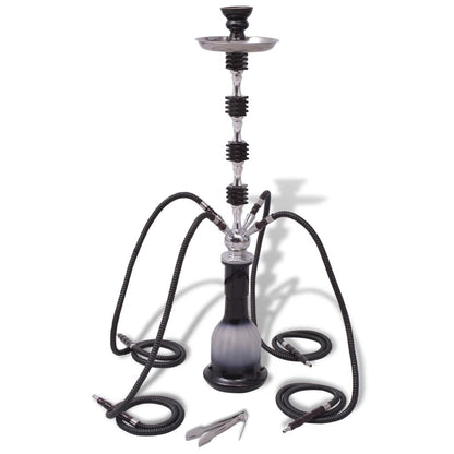 Waterpijp/Hookah/Shisha Met 4 Slangen Zwart Xxl 83 Cm