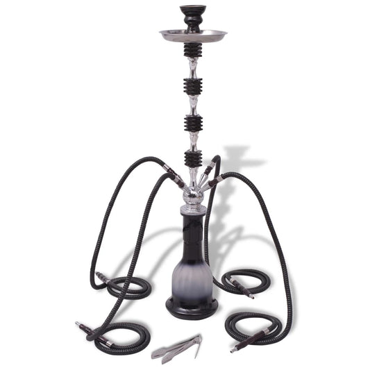 Waterpijp/Hookah/Shisha Met 4 Slangen Zwart Xxl 83 Cm