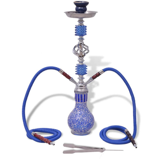 Waterpijp/Shisha Met 2 Slangen Blauw 55 Cm